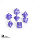 Chessex: Opaque Purple/White Polyhedral dice set (7)