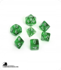 Chessex: Translucent Green/White Polyhedral dice set