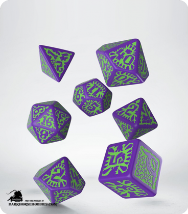 Pathfinder: Goblin Purple-Green Polyhedral Dice Set
