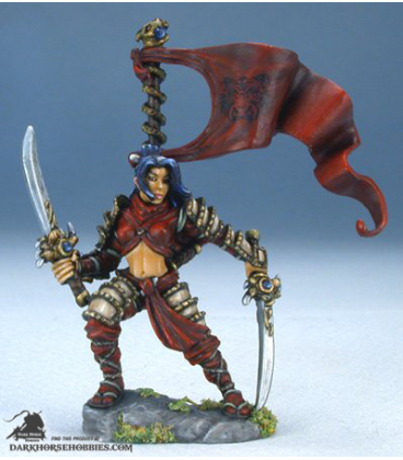 Dark Heaven Legends: Mika, Female Samurai (painted by Alison Bailey)