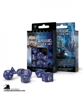 Classic RPG Cobalt-White Polyhedral Dice Set