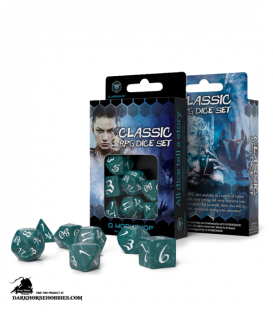 Classic RPG Stormy-White Polyhedral Dice Set