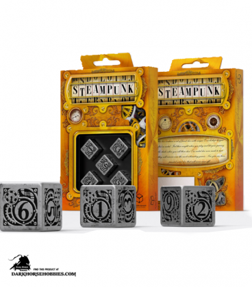 Steampunk Metal-Black D6 Dice Set