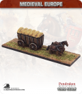 10mm European Late Medieval: Covered Wagon with Horses