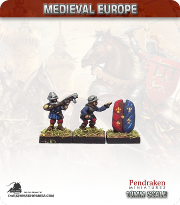 10mm European Late Medieval: Hussite Heavy Handgunners and Pavise