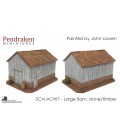 19th Century America (10mm): Large Barn (with stone and timber exterior)