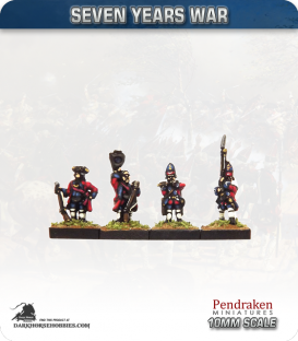 10mm Seven Years War: British Grenadier Foot - March Attack