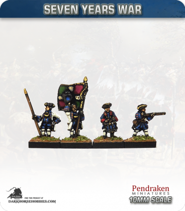 10mm Seven Years War: French Tricorn Foot - Firing (in turnbacks)