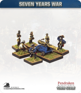 10mm Seven Years War: Prussian 12pdr Fortress/Naval Gun with Crew
