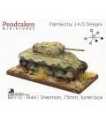 10mm World War II: British - M4A1 Sherman tank - 75mm (turret back box)