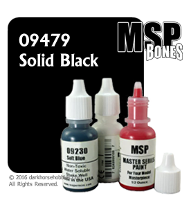 Master Series Paint: Bones Colors - 09479 Solid Black (1/2 oz)
