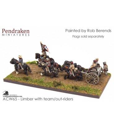 10mm American Civil War: Limber with Team and Out-Riders