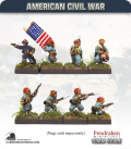 10mm American Civil War: Zouaves in Fez with Command - Standing/Firing