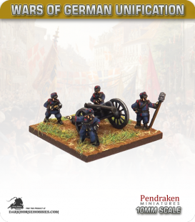 10mm Europe (1870s): Wurttemberg - 6pdr Guns with Line Crew