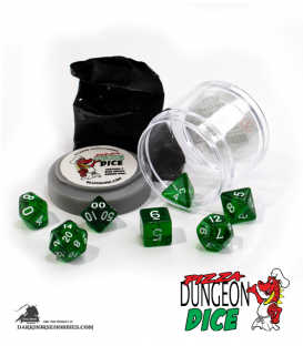 Pizza Dungeon Dice: Clear Green