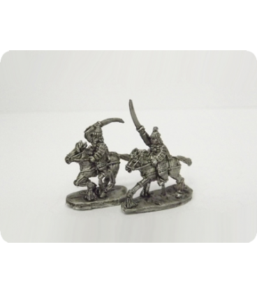 10mm Mongols: Heavy Cavalry with sword and bow