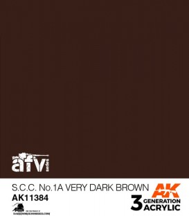 Acrylic 3G Paint: AFV - S.C.C. No.1A Very Dark Brown