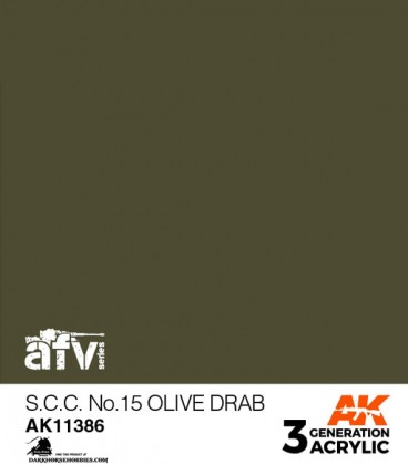 Acrylic 3G Paint: AFV - S.C.C. No.15 Olive Drab