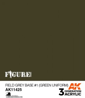 Acrylic 3G Paint: Figure Series - Field Grey Base No.1 (Green uniform) (17ml)