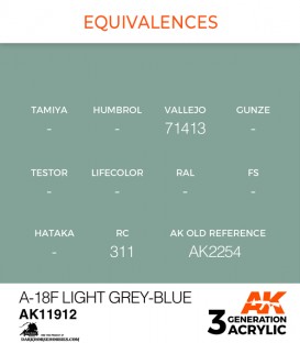 Acrylic 3G Paint: AIR Series - A-18f Light Grey-Blue (17ml)