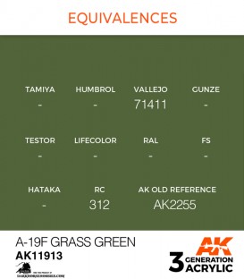 Acrylic 3G Paint: AIR Series - A-19f Grass Green (17ml)