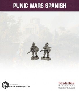 10mm Punic Wars: Spanish - Caetratus with Javelin and Shield