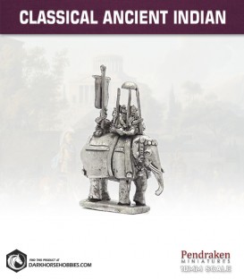 10mm Ancient (Classical): Indian - Elephant with General and Entourage