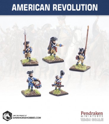 10mm American Revolution: Continental Command in Coats - Marching