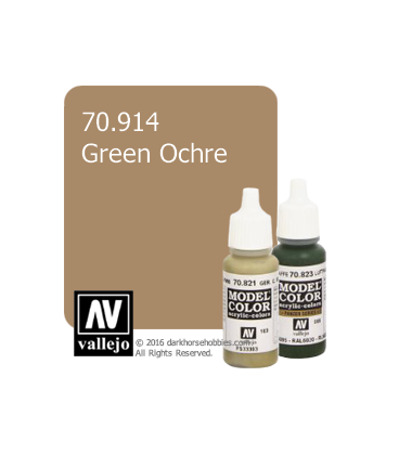 Vallejo Model Color: Green Ochre (17ml)