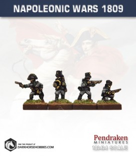 10mm Napoleonic Wars (1809): Austrian Jagers (with command)
