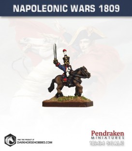 10mm Napoleonic Wars (1809): French Mounted Line Officers in Shako