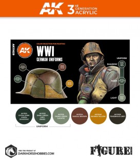 Acrylic 3G Paint: Figure - WWI German Uniform Colors