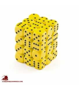 Chessex: Opaque 12mm d6 Yellow/Black dice set (36)