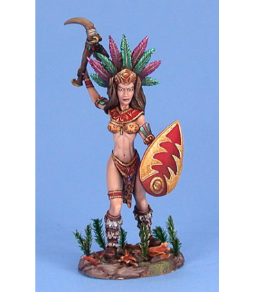 Visions in Fantasy: Female Amazon Warrior (painted by Matt Verzani)