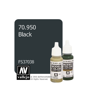 Vallejo Model Color: Black (17ml)