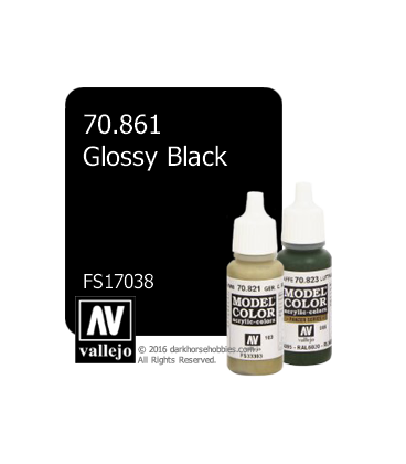 Vallejo Model Color: Glossy Black (17ml)