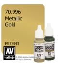 Vallejo Model Color: Metallic Gold (17ml)