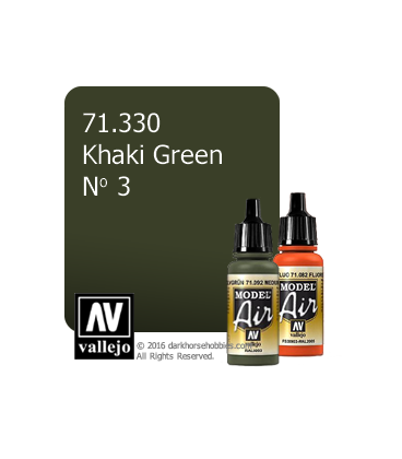 Vallejo Model Air: Khaki Green No 3 (17ml)