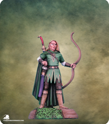 Visions in Fantasy: Male Elf Ranger with Bow (painted by Matt Verzani)