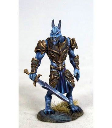Visions in Fantasy: Male Dragonkin Warrior (painted by Jessica Rich)