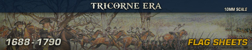 Shop for Pendraken 10mm Tricorne Era Flags for Wargame Miniatures at Dark Horse Hobbies - Today!